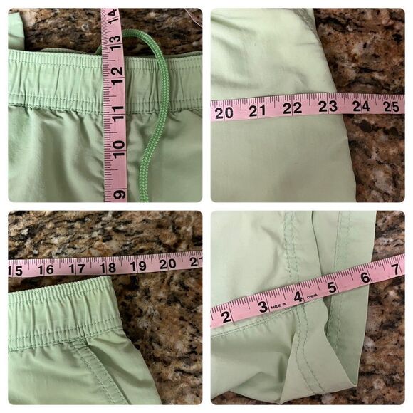 Carribean Swimwear Mint Green Mesh Lined Swim Shorts XL nylon 90s Y2k - Picture 4 of 11